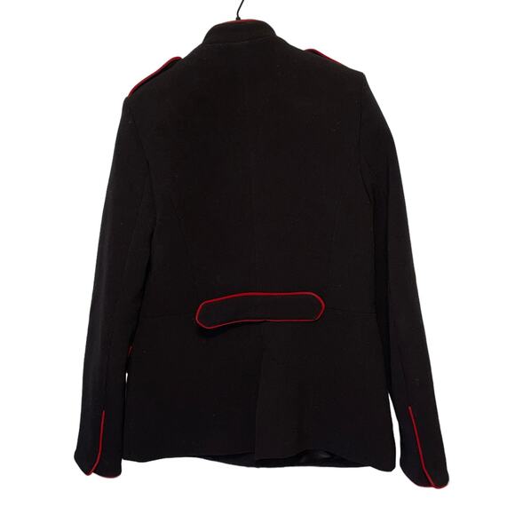 Zara Trafaluc Outerwear Black Military Jacket Size Small - Picture 2 of 10